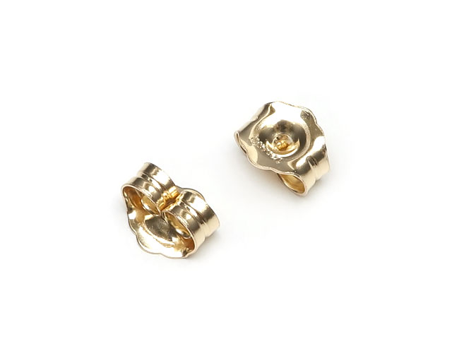 14KGF ピアス キャッチ 5.5×4.7mm【4コ販売】▽ パーツ アクセサリー クラフト 金具 USA製 14Kゴールドフィルド 14金ゴールドフィルド 14K Gold Filled