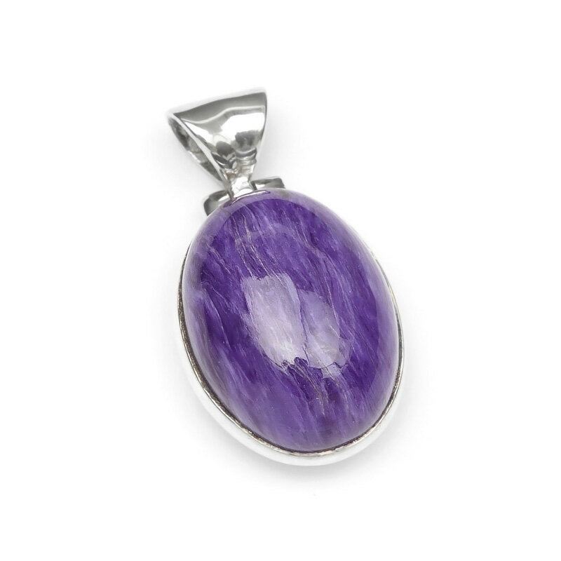 チャロアイト ペンダントトップ No.7【1点もの】▽ チャロ石 Charoite 世界三大ヒーリングストーン ペンダント シルバー 天然石 ビーズ パワースト...