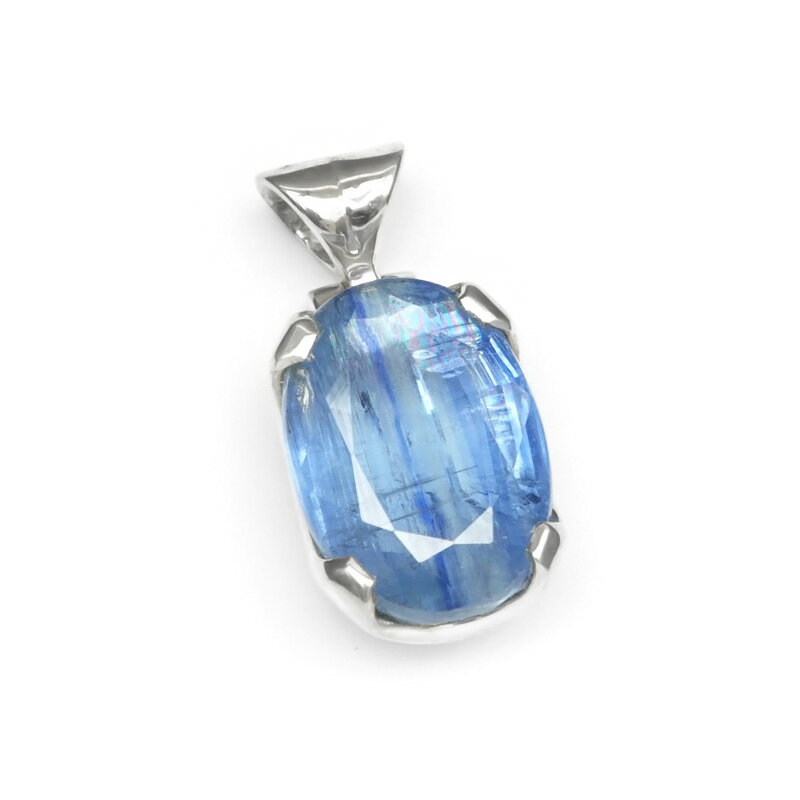 カイヤナイト ペンダントトップ No.1【1点もの】▽ カヤナイト ディスシーン 藍晶石 二硬石 Kyanite ペンダント シルバー 天然石 ビーズ パワース...