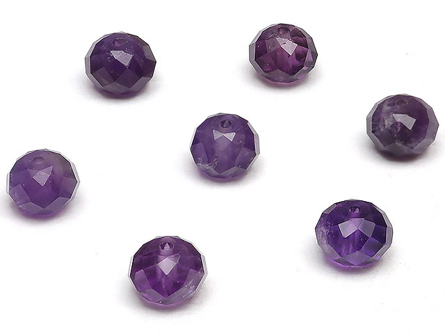 ザンビア産 アメジスト ボタンカット 6×5mm▽ アメシスト 紫水晶 Amethyst 2月の誕生石 粒売り 天然石 ビーズ パワーストーン パーツ アクセサリー 素材 材料