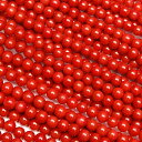 レッドコーラル(赤珊瑚) 丸玉 3mm【1連販売】▽ コーラル 珊瑚 Coral 3月の誕生石 ラウンド 丸ビーズ 連売り 天然石 ビーズ パワーストーン パー...