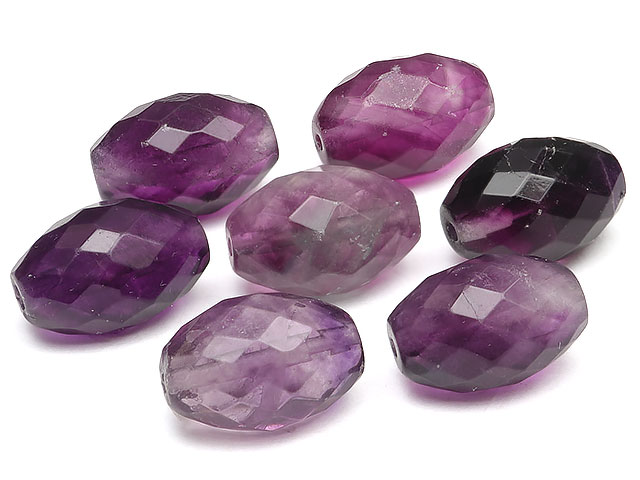 【粒販売】パープルフローライト ライスカット 14×10mm【3粒販売】▽ フローライト フルオライト 蛍石 Fluorite ナツメ 粒売り 天然石 ビーズ パワーストーン パーツ アクセサリー 素材 材料