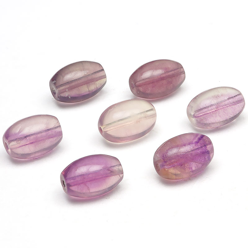 【粒販売】マルチカラーパープルフローライト ライス 9〜11mm【5粒販売】▽ フローライト フルオライト 蛍石 Fluorite ナツメ 粒売り 天然石 ビー...