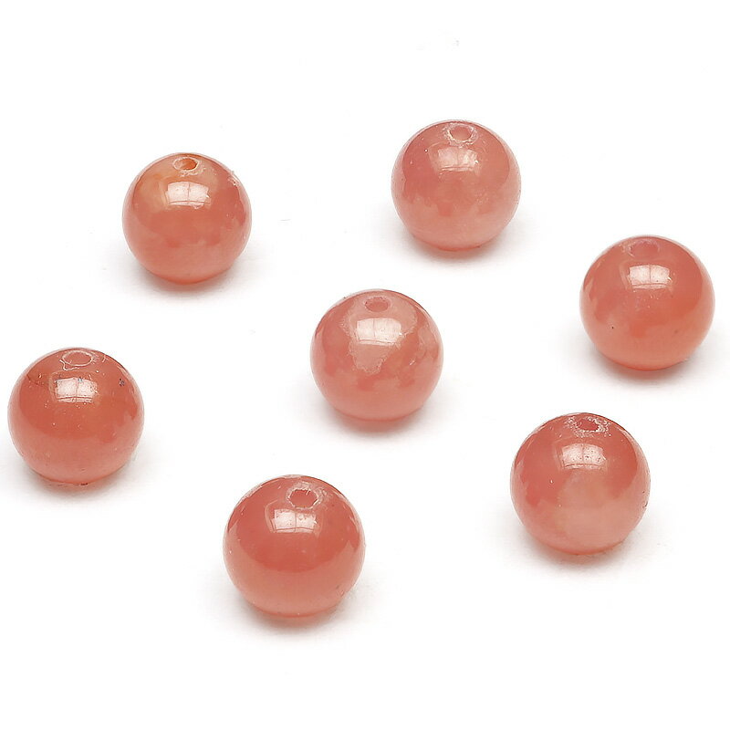 【粒販売】ペルー産 インカローズ 丸玉 7mm【1粒販売】▽ ロードクロサイト 菱マンガン鉱 Incarose Rhodochrosite ラウンド 丸ビーズ 粒売り 天然石 ビーズ パワーストーン パーツ アクセサリー 素材 材料