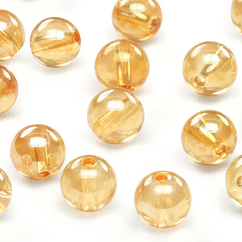 【粒販売】ゴールデンオーラ 丸玉 6mm【6粒販売】▽ クリスタル 水晶 蒸着水晶 Crystal 4月の誕生石 ラウンド 丸ビーズ 粒売り 天然石 ビーズ パ...