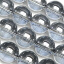シルバーフラッシュクリスタル 丸玉 12mm【1連販売】▽ クリスタル 水晶 蒸着水晶 Crystal 4月の誕生石 ラウンド 丸ビーズ 連売り 天然石 ビーズ...