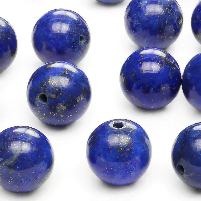【粒販売】ラピスラズリ 丸玉 8mm【4粒販売】▽ ラズライト 瑠璃 青金石 Lapis lazuli 12月の誕生石 ラウンド 丸ビーズ 粒売り 天然石 ビー...