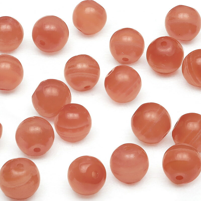 ペルー産 インカローズ 丸玉 6mm▽ ロードクロサイト 菱マンガン鉱 Incarose Rhodochrosite ラウンド 丸ビーズ 粒売り 天然石 ビーズ パワーストーン パーツ アクセサリー 素材 材料