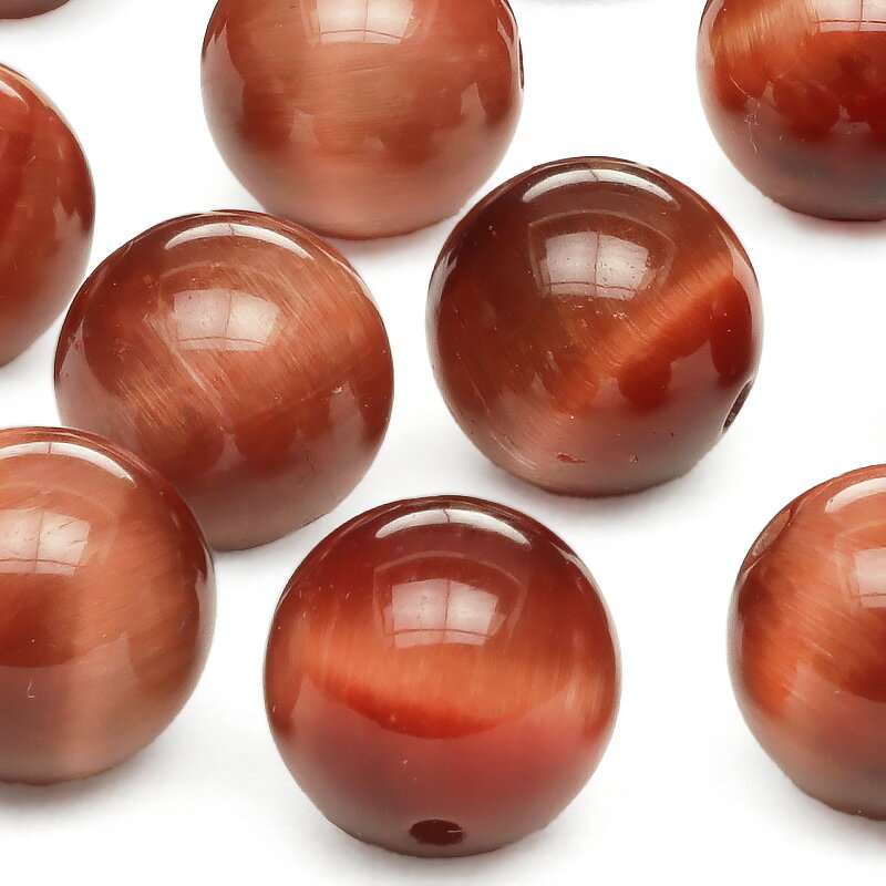 【粒販売】オレンジタイガーアイ 丸玉 10mm 【4粒販売】▽ タイガーズアイ 虎目石 Tiger's eye ラウンド 丸ビーズ 粒売り 天然石 ビーズ パワ...