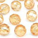 【粒販売】ゴールデンオーラ 64面カット 丸玉 8mm【6粒販売】▽ クリスタル 水晶 蒸着水晶 Crystal 4月の誕生石 ラウンド 丸ビーズ ラウンドカット 粒売り 天然石 ビーズ パワーストーン パーツ アクセサリー 素材 材料