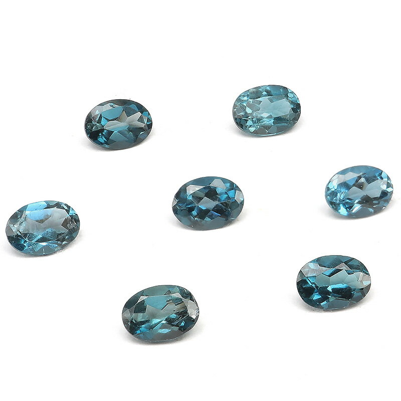 ロンドンブルートパーズ オーバルファセットカット ルース 7×5mm【1コ販売】▽ トパーズ ブルートパーズ Topaz 11月の誕生石 裸石 粒売り 天然石 ビーズ パワーストーン パーツ アクセサリー 素材 材料