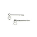 SILVER925 ポストピアス カン付 2mm▽ シルバー925 パーツ アクセサリー クラフト 金具 USA製 925銀 スターリングシルバー Sterling Silver