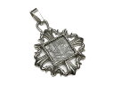 ムオニナルスタ隕石 メテオライト ペンダントトップ 33×27mm【1コ販売】▽ 鉄隕石 隕鉄 天然隕石 Meteorite ペンダント シルバー 天然石 ビーズ パワーストーン パーツ アクセサリー 素材 材料