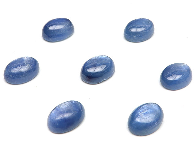 カイヤナイト オーバル カボション 8×6mm【2コ販売】▽ カヤナイト ディスシーン 藍晶石 二硬石 Kyanite ルース 粒売…