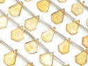 シトリン フラットナゲットカット 9～11mm▽ シトリントパーズ 黄水晶 Citrine 11月の誕生石 タンブル 連売り 天然石 ビーズ パワーストーン パーツ アクセサリー 素材 材料