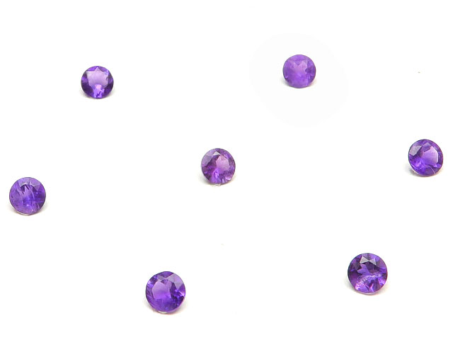 アフリカ産 アメジスト コインファセットカット ルース 3mm【15コ販売】▽ アメシスト 紫水晶 Amethyst 2月の誕生石 …