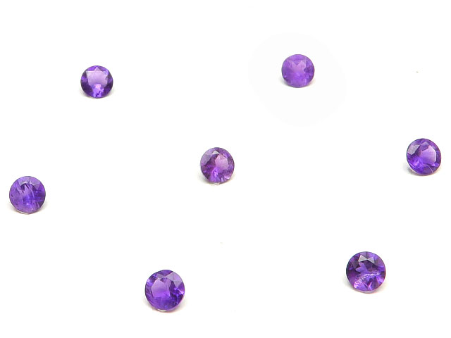 アフリカ産 アメジスト コインファセットカット ルース 3mm【15コ販売】▽ アメシスト 紫水晶 Amethyst ..