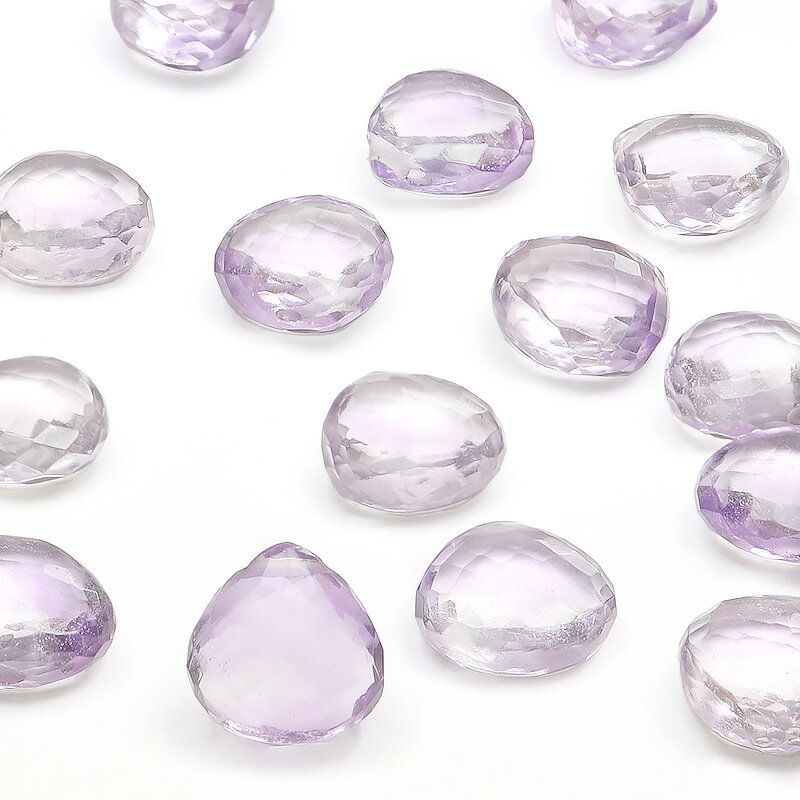 【粒販売】ライトカラーアメジスト マロンカット7～8mm［プレミアムカット］【2粒販売】▽ アメシスト 紫水晶 Amethyst 2月の誕生石 裸石 粒売り 天然石 ビーズ パワーストーン パーツ アクセサリー 素材 材料