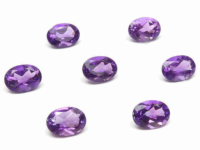 アフリカ産 アメジスト オーバルファセットカット ルース 7×5mm【8コ販売】▽ アメシスト 紫水晶 Amethyst 2月の誕生…