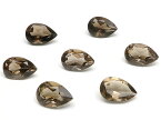 スモーキークォーツ ペアシェイプファセットカット ルース 9×6mm【10コ販売】▽ 煙水晶 Smoky quartz 裸石 粒売り 天然石 ビーズ パワーストーン パーツ アクセサリー 素材 材料