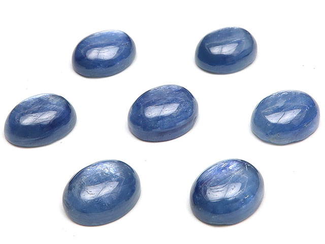 カイヤナイト オーバル カボション 10×8mm【2コ販売】▽ カヤナイト ディスシーン 藍晶石 二硬石 Kyanite ルース 粒売り 天然石 ビーズ パワーストーン パーツ アクセサリー 素材 材料