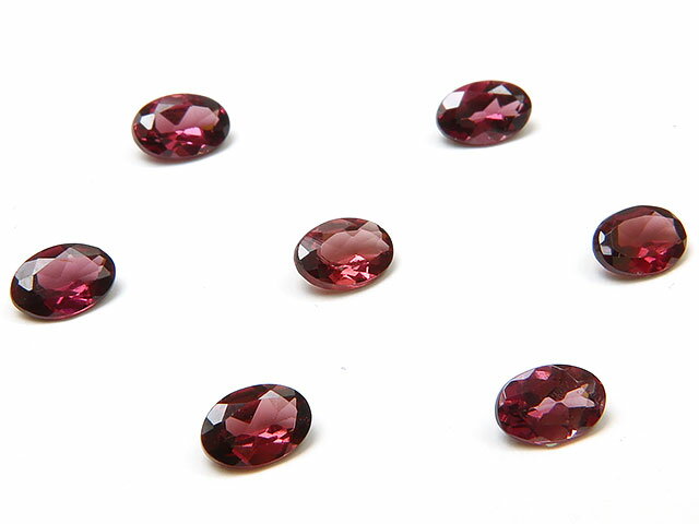 ロードライトガーネット オーバルファセットカット ルース 6×4mm【5コ販売】▽ パープルガーネット パイロープ アルマンディン 1月の誕生石 柘榴石 ざくろ...