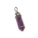パープルフローライト 氷柱型 ペンダントトップ【2コ販売】▽ フローライト フルオライト 蛍石 Fluorite ペンダント シルバー 天然石 ビーズ パワース...