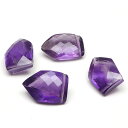 【粒販売】アメジスト ホームベースファセットカット 12×8mm【1粒販売】▽ アメシスト 紫水晶 Amethyst 2月の誕生石 多角形 粒売り 天然石 ビー...