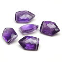 【粒販売】アメジスト ホームベースファセットカット 11×7mm【1粒販売】▽ アメシスト 紫水晶 Amethyst 2月の誕生石 多角形 粒売り 天然石 ビー...