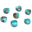 ブルーカッパーターコイズ マロン 8mm▽ コッパーターコイズ コンポジットストーン 銅トルコ石 Copper turquoise 12月の誕生石 しずく 雫 粒売り 天然石 ビーズ パワーストーン パーツ アクセサリー 素材 材料