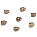 【粒販売】スモーキークォーツ ドロップカット 5～6mm［縦穴］【6粒販売】▽ 煙水晶 Smoky quartz しずく 雫 粒売り 天然石 ビーズ パワーストーン パーツ アクセサリー 素材 材料