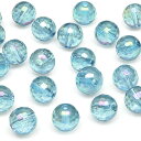 【粒販売】アクアオーラ 128面カット 丸玉 6mm【6粒販売】▽ クリスタル 水晶 蒸着水晶 Crystal 4月の誕生石 ラウンドカット 粒売り 天然石 ビーズ パワーストーン パーツ アクセサリー 素材 材料