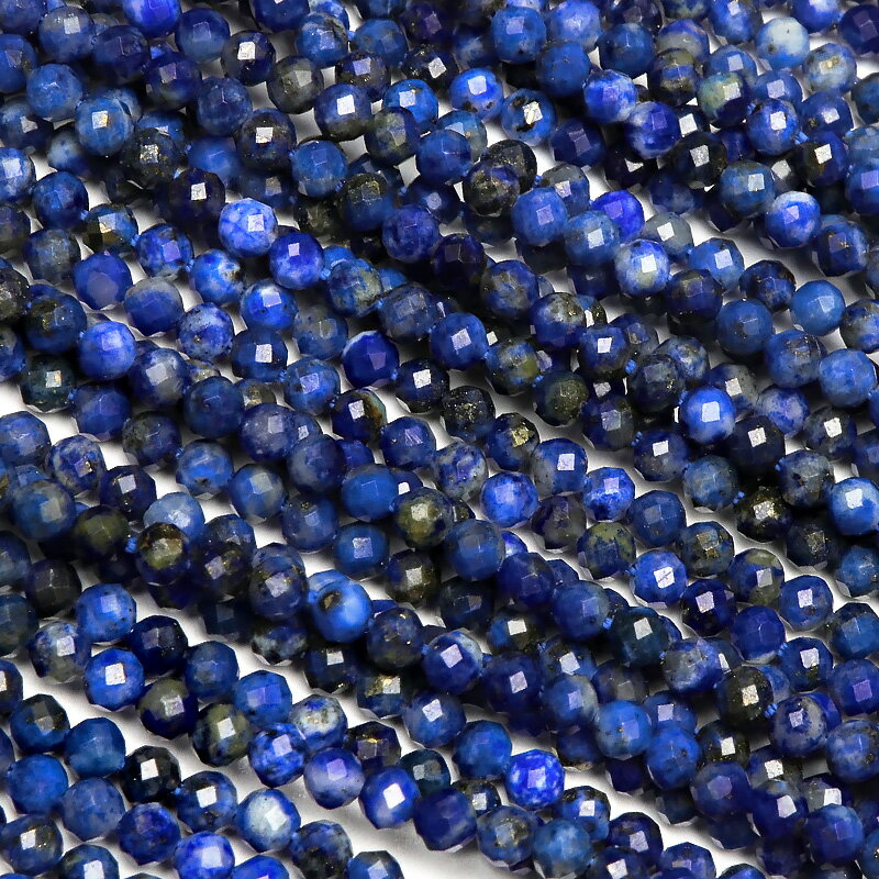 ラピスラズリ 面カット 丸玉 2mm ［�