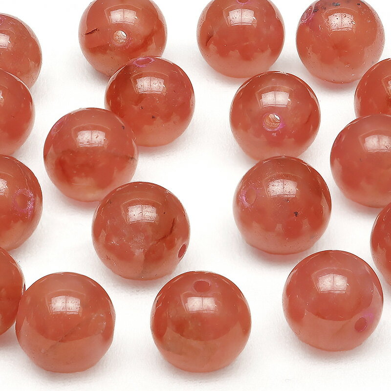 ペルー産 インカローズ 丸玉 8mm▽ ロードクロサイト 菱マンガン鉱 Incarose Rhodochrosite ラウンド 丸ビーズ 粒売り 天然石 ビーズ パワーストーン パーツ アクセサリー 素材 材料