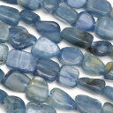 ブラジル産 カイヤナイト ナゲット 6～13mm▽ カヤナイト ディスシーン 藍晶石 二硬石 Kyanite タンブル 連売り 天然石 ビーズ パワーストーン パーツ アクセサリー 素材 材料