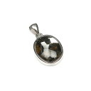 ケニア産 パラサイト セリコ隕石 ペンダントトップ 13×11mm No.332【1点もの】▽ パラサイト隕石 石鉄隕石 天然隕石 メテオライト Meteori...