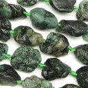 エメラルド ラフロック 12〜20mm【1連販売】▽ 翠玉 緑玉 Emerald 5月の誕生石 タンブル 連売り 天然石 ビーズ パワーストーン パーツ アクセ...