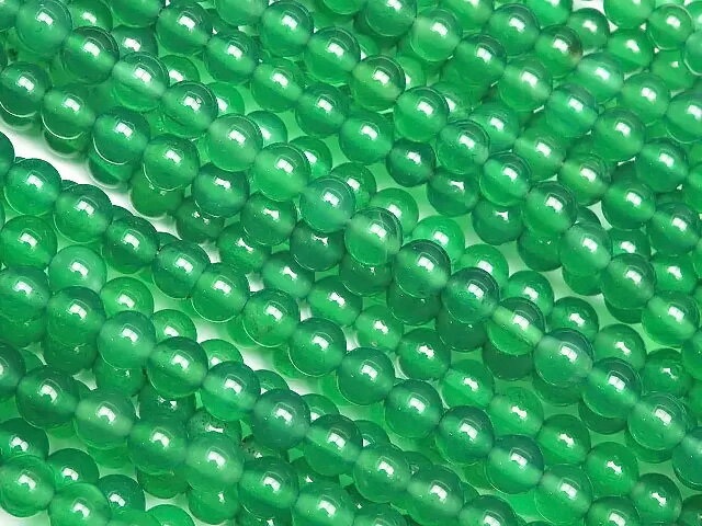 グリーンオニキス 丸玉 4mm【1連販売】▽ グリーンメノウ グリーンアゲート 瑪瑙 Onyx Agate ラウンド 丸ビーズ 連売り 天然石 ビーズ パワース...