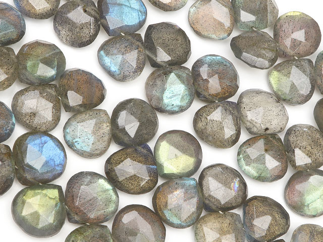 ラブラドライト マロンカット 6～8mm【1連販売】▽ ラブラドレッセンス 曹灰長石 Labradorite しずく 雫 連売り 天然石 ビーズ パワーストーン パーツ アクセサリー 素材 材料