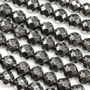 ヘマタイト64面カット 丸玉 6mm【1連販売】▽ ヘマタイン 赤鉄鉱 Hematite ラウンドカット 連売り 天然石 ビーズ パワーストーン パーツ アクセ...