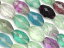 マルチカラーフローライト ライスカット 12～13mm【1連販売】▽ フローライト フルオライト 蛍石 Fluorite ナツメ 連売り 天然石 ビーズ パワーストーン パーツ アクセサリー 素材 材料