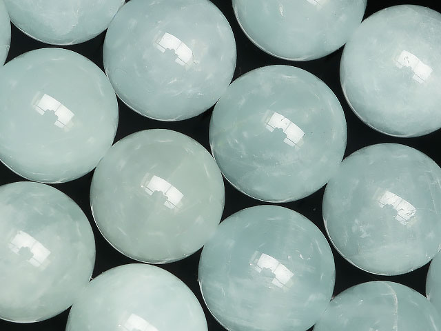 アクアマリン 丸玉 12mm【1連販売】▽ アクワマリン 藍玉 緑柱石 Aquamarine 3月の誕生石 ラウンド 丸ビーズ 連売り 天然石 ビーズ パワーストーン パーツ アクセサリー 素材 材料