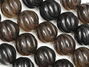 スモーキークォーツ S字彫刻 丸玉 10mm【1連販売】▽ 煙水晶 Smoky quartz ラウンド 丸ビーズ 連売り 天然石 ビーズ パワーストーン パーツ...