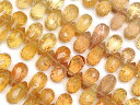 インペリアルトパーズ ドロップカット 6〜9mm【1連販売】▽ トパーズ 天然色 OHタイプ Topaz 11月の誕生石 しずく 雫 連売り 天然石 ビーズ パ...