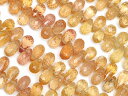 インペリアルトパーズ ドロップカット 4〜8mm【1連販売】▽ トパーズ 天然色 OHタイプ Topaz 11月の誕生石 しずく 雫 連売り 天然石 ビーズ パ...