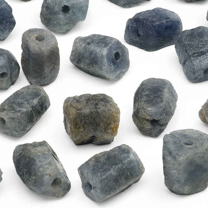 【粒販売】アフリカ産 サファイア ラフロック 8〜10mm【4粒販売】▽ サファイヤ 蒼玉 Sapphire 9月の誕生石 コランダム タンブル 連売り 天然石...