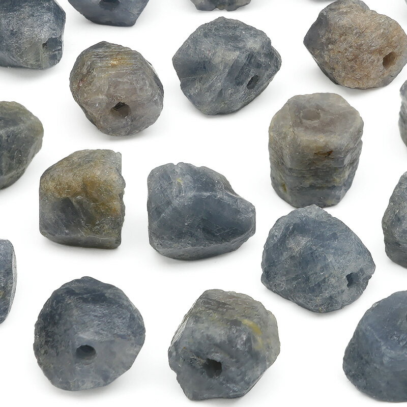【粒販売】アフリカ産 サファイア ラフロック 6〜8mm【4粒販売】▽ サファイヤ 蒼玉 Sapphire 9月の誕生石 コランダム タンブル 連売り 天然石 ...