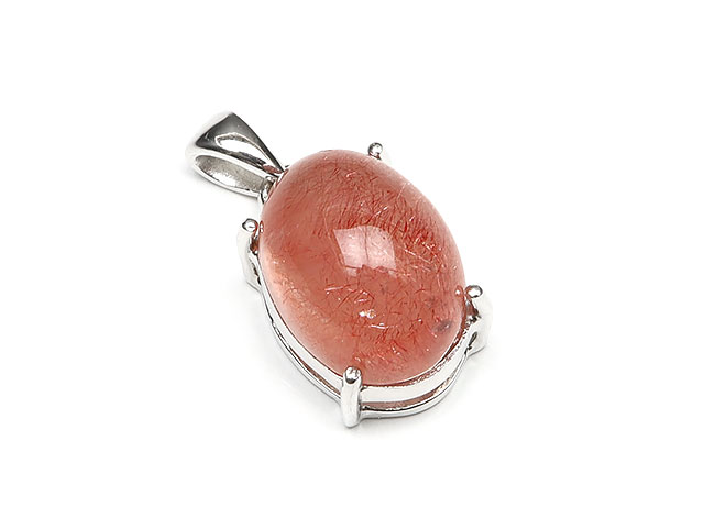 ストロベリークォーツ ペンダントトップ No.5【1点もの】▽ 苺水晶 Strawberry quart ゲーサイト ペンダント シルバー 天然石 ビーズ パワ...