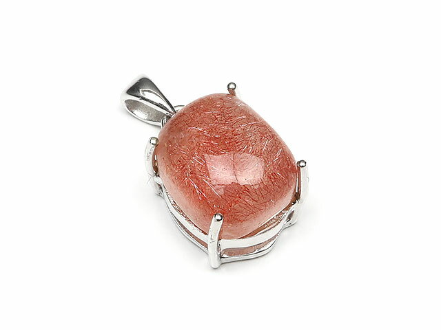 ストロベリークォーツ ペンダントトップ No.7【1点もの】▽ 苺水晶 Strawberry quart ゲーサイト ペンダント シルバー 天然石 ビーズ パワ...