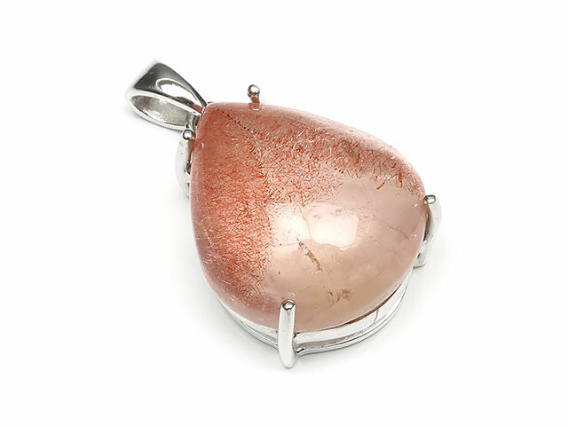 ストロベリークォーツ ペンダントトップ No.10【1点もの】▽ 苺水晶 Strawberry quart ゲーサイト ペンダント シルバー 天然石 ビーズ パ...